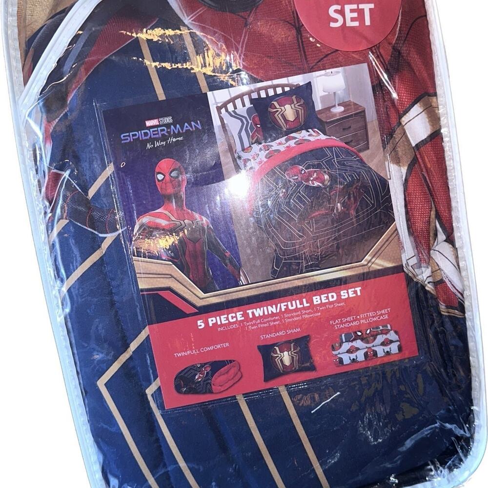 Spider-Man Twin / full size 5 pc set comforter sheets bed bedding ghdj